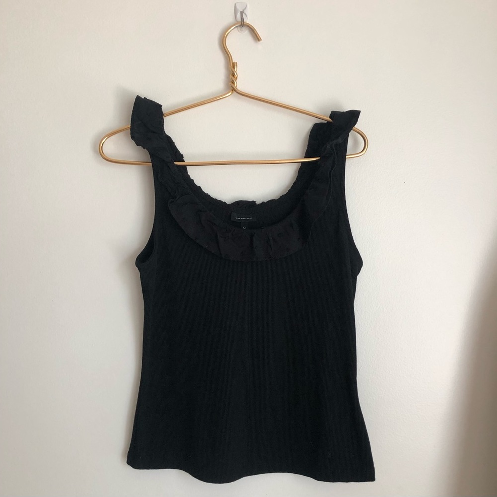 Who What Wear Black Ribbed Tank Top